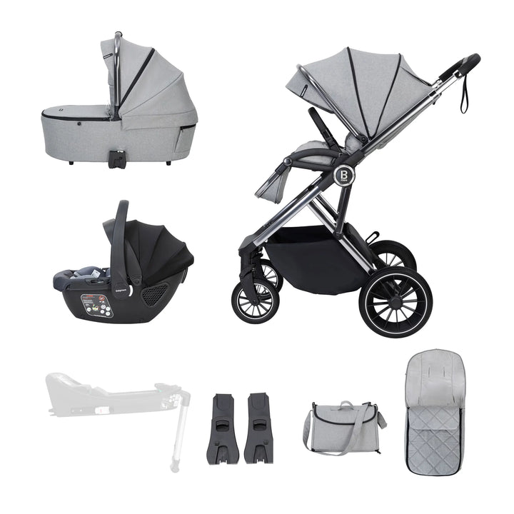 Babymore Chia Travel System with Coco Car Seat – Pearl Grey