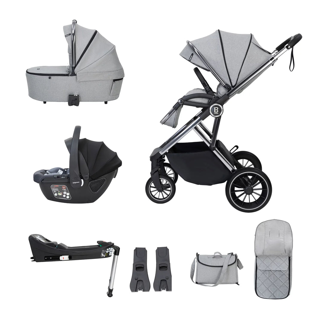 Babymore Chia Travel System with Coco Car Seat – Pearl Grey