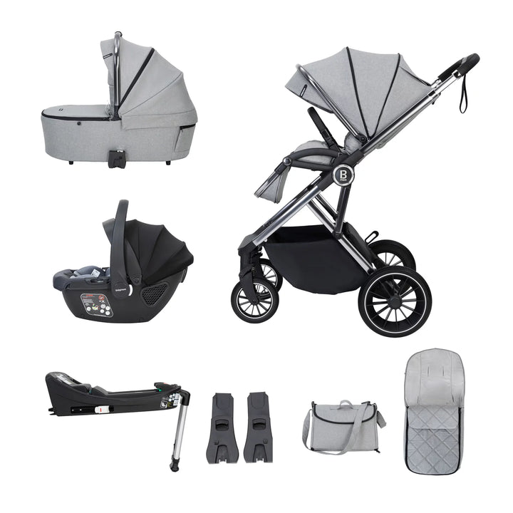 Babymore Chia Travel System with Coco Car Seat – Pearl Grey