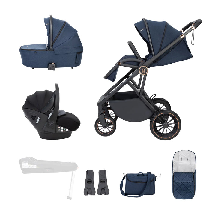 Babymore Chia Travel System with Pecan Car Seat – Midnight Blue