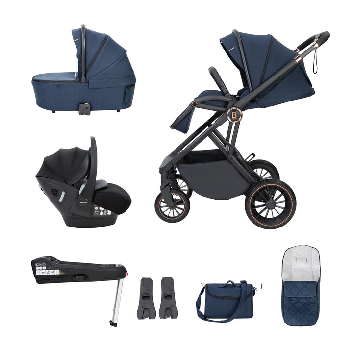 Babymore Chia Travel System with Pecan Car Seat – Midnight Blue