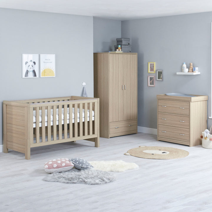 Babymore Luno 3 Piece Furniture Set with no Drawer in Oak