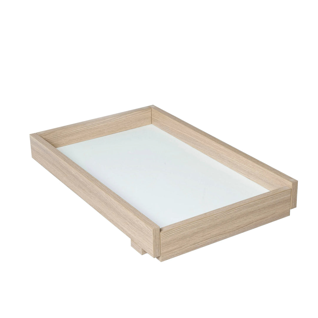 Babymore Luno Veni Cot Top Changer  - Oak