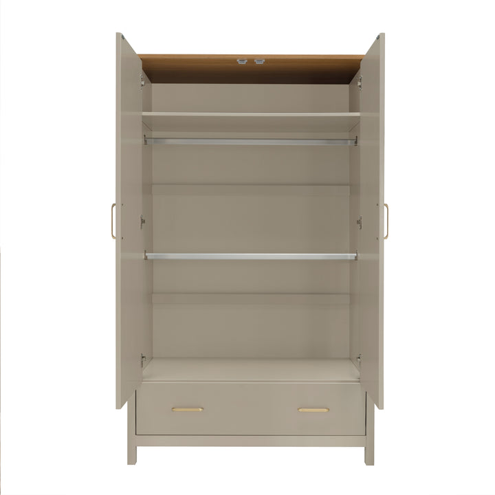 Babymore Mira Nursery Wardrobe – Cashmere Warm Oak