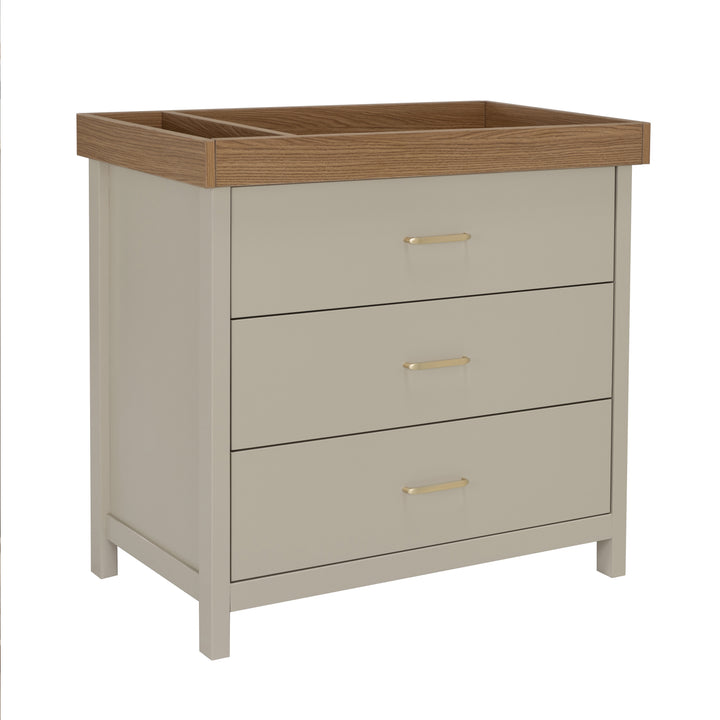 Babymore Mira Nursery Chest Changer – Cashmere Warm Oak