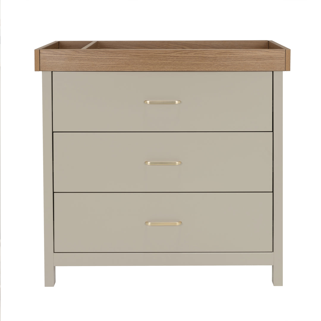 Babymore Mira Nursery Chest Changer – Cashmere Warm Oak