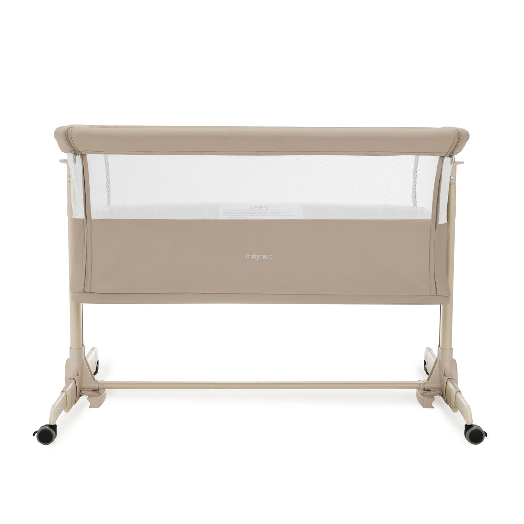 Babymore Neera Bedside Crib - Khaki