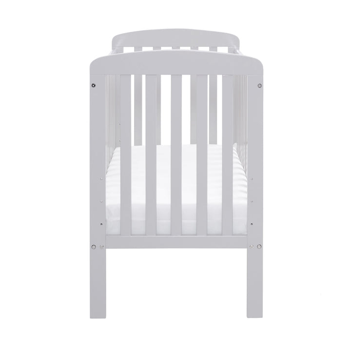 Grey crib on a white background