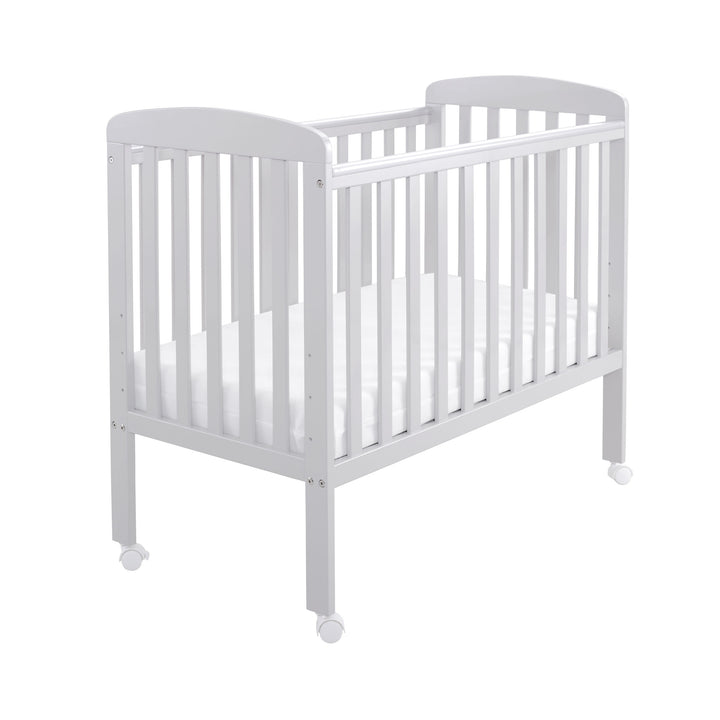 Grey crib on a white background