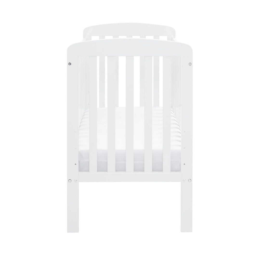 White crib on a white background