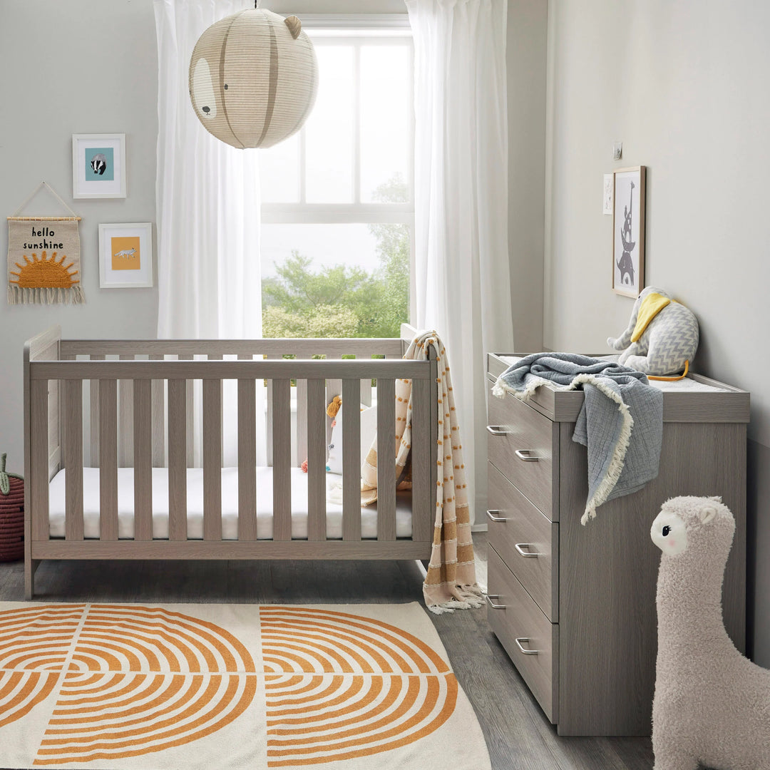 Babymore Caro 2 Piece Nursery Furniture Set – Grey Wash