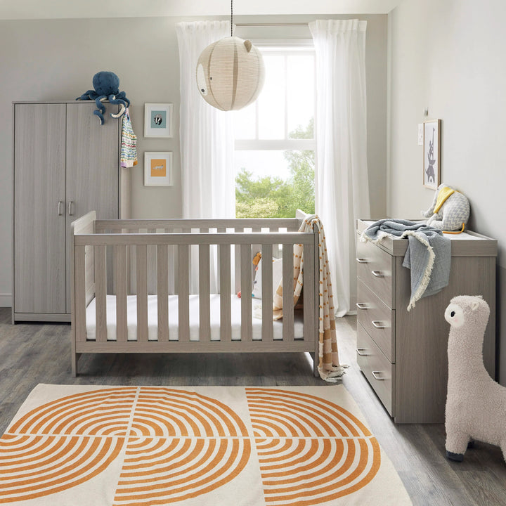 Babymore Caro 3 Piece Nursery Furniture Set – Grey Wash