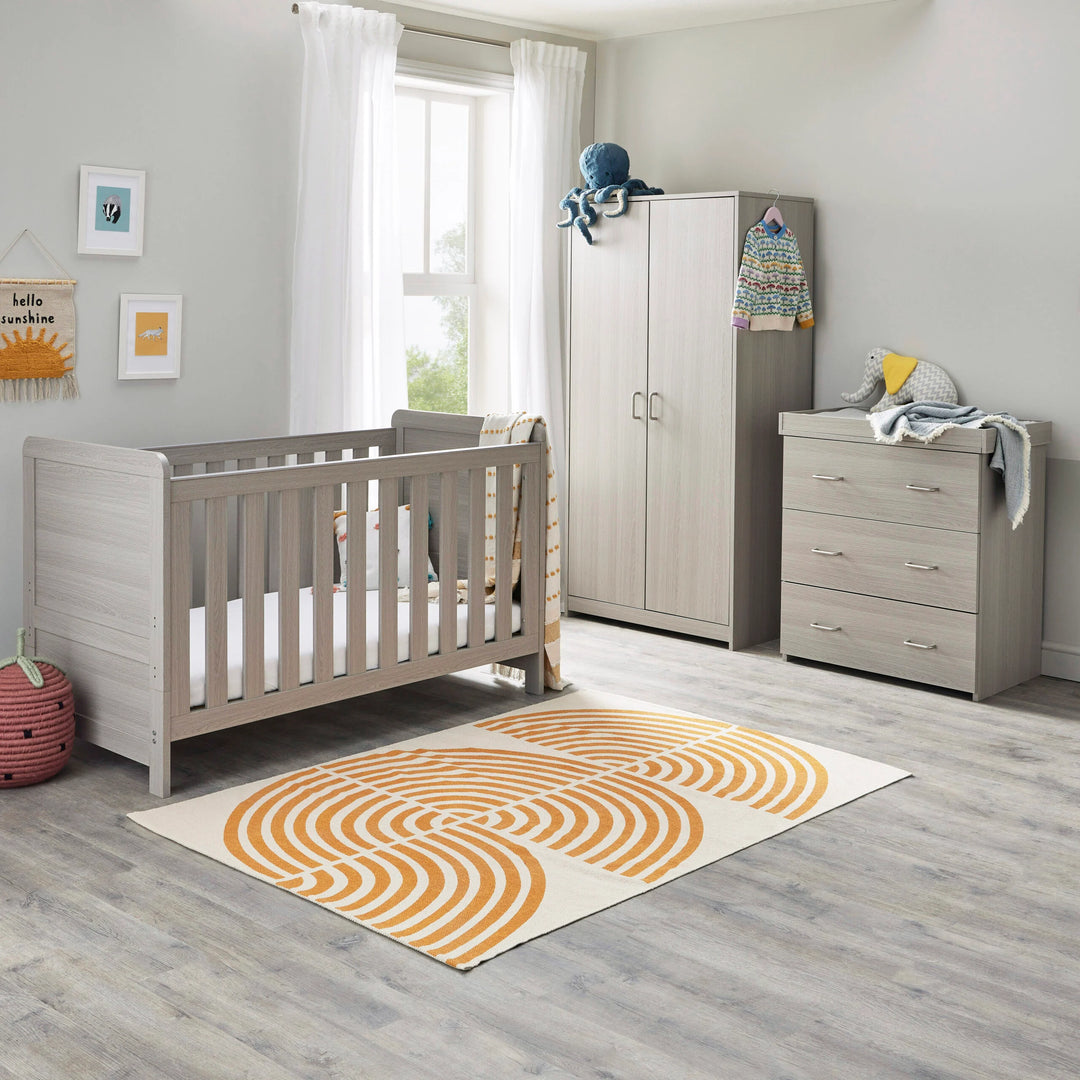 Babymore Caro 3 Piece Nursery Furniture Set – Grey Wash