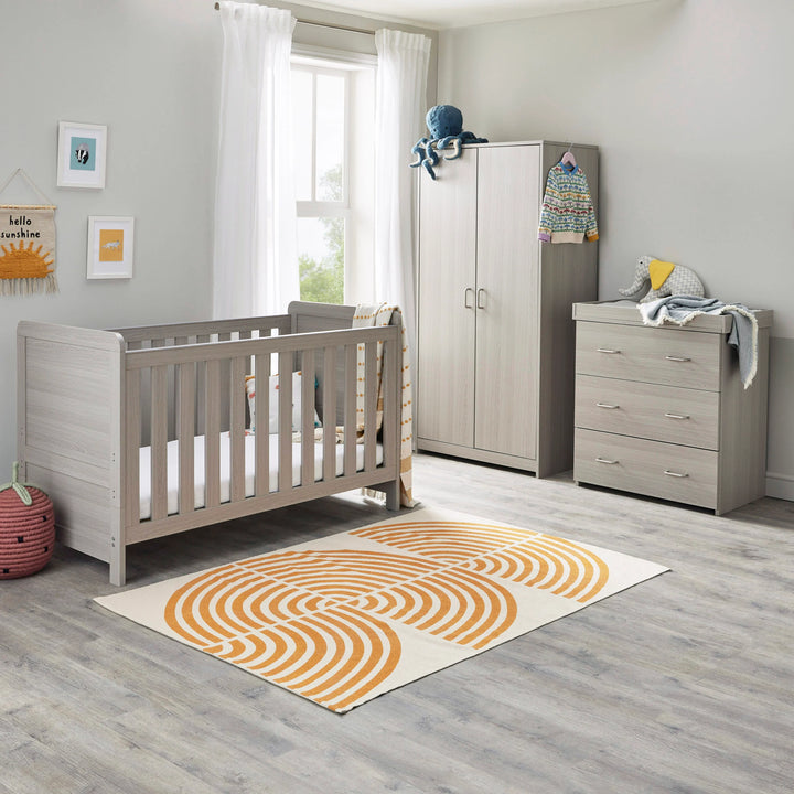 Babymore Caro 3 Piece Nursery Furniture Set – Grey Wash