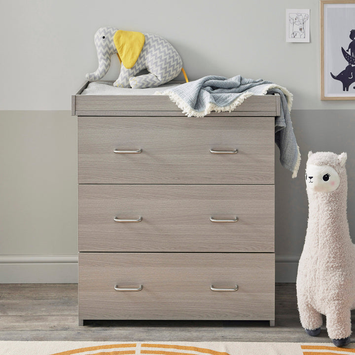 Babymore Caro Nursery Chest Changer – Grey Wash