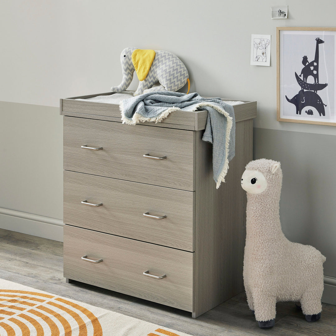 Babymore Caro 3 Piece Nursery Furniture Set – Grey Wash