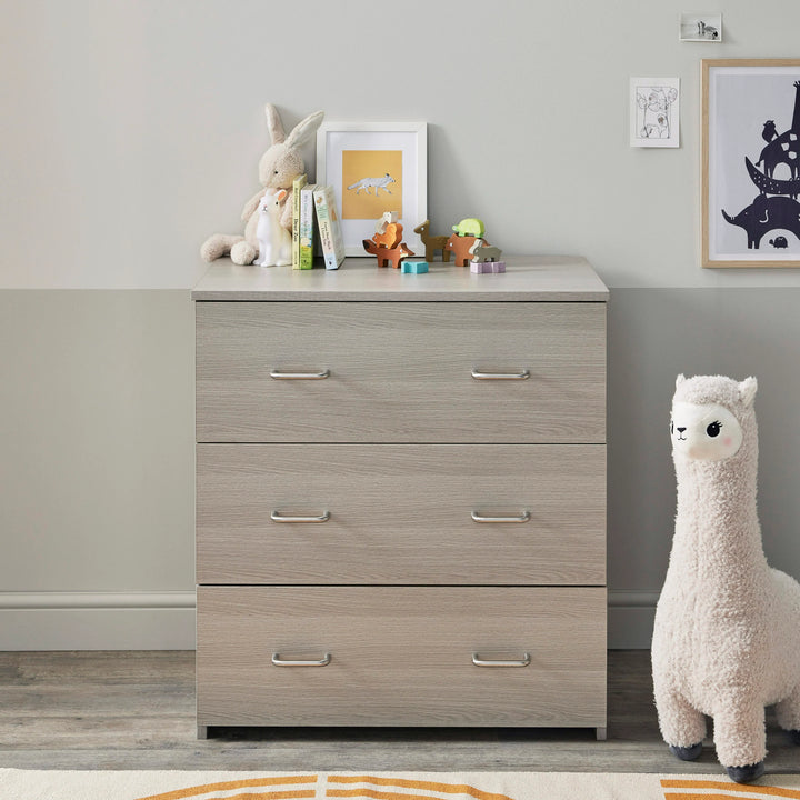Babymore Caro 3 Piece Nursery Furniture Set – Grey Wash