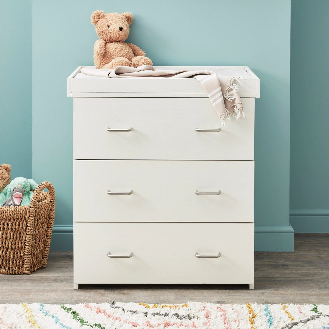 Babymore Caro Nursery Chest Changer – White Wash
