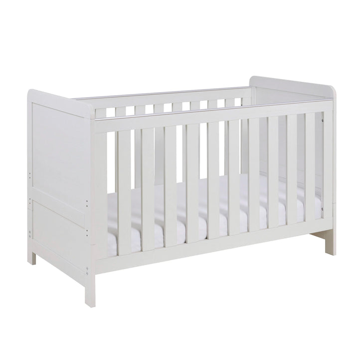 Babymore Caro Cot Bed – White Wash