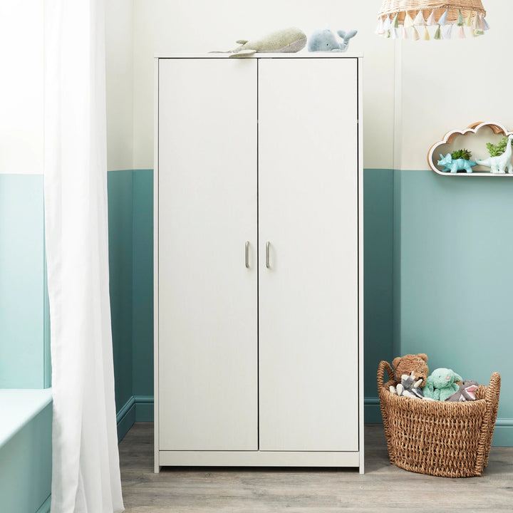 Babymore Caro Nursery Wardrobe – White Wash
