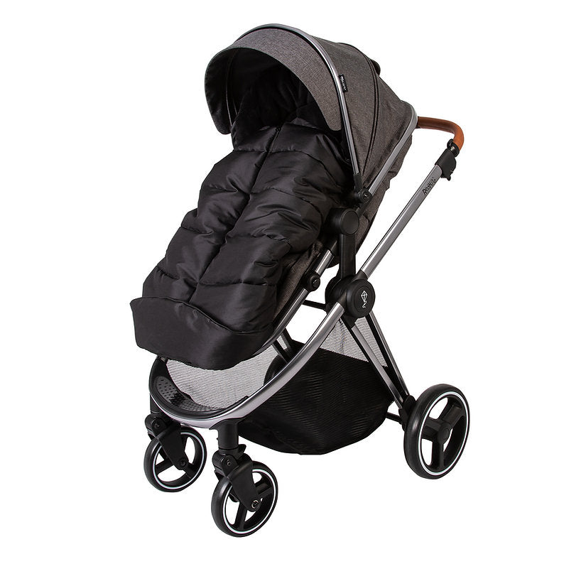 Red Kite Deluxe Junior Footmuff in black on stroller