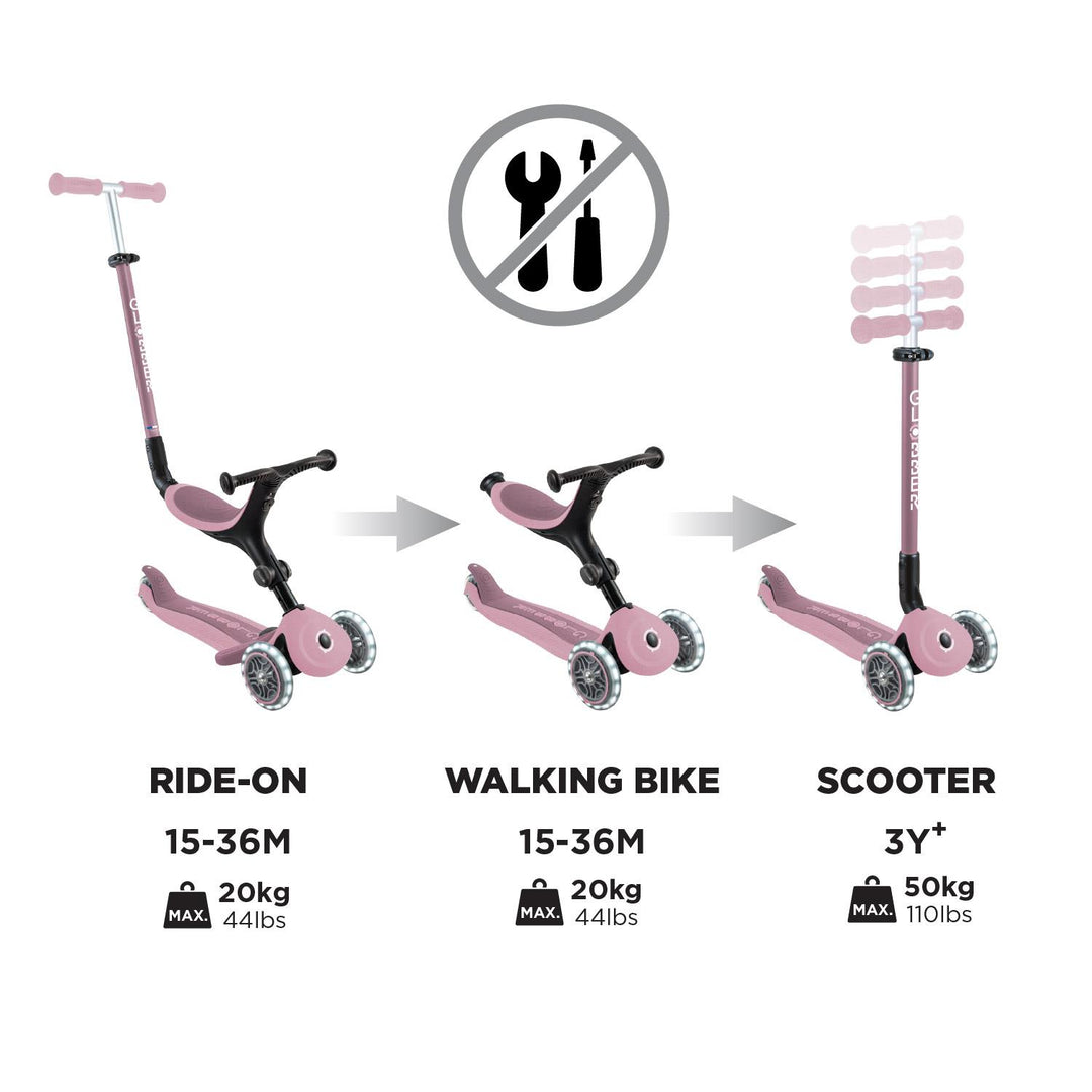 Globber Go•Up Active Lights Ecologic – Berry
