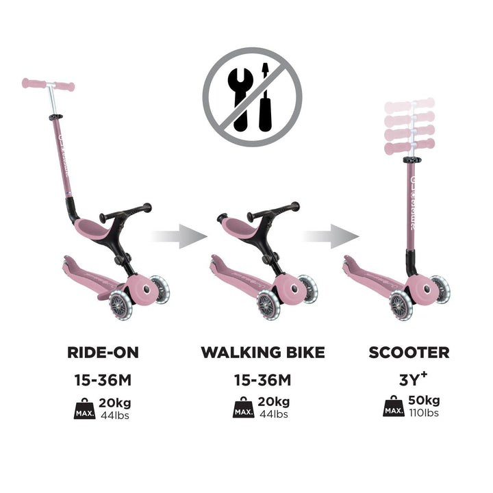 Globber Go•Up Active Lights Ecologic – Berry