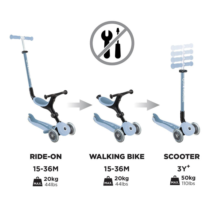 Globber Go•Up Active Lights Ecologic – Blueberry
