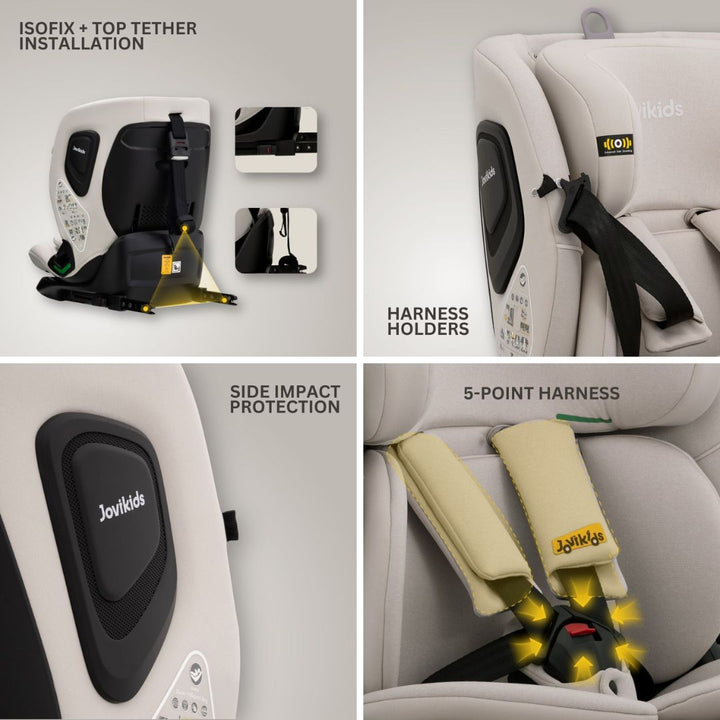 Jovikids CiCl TT i-size Car Seat - Milkstone