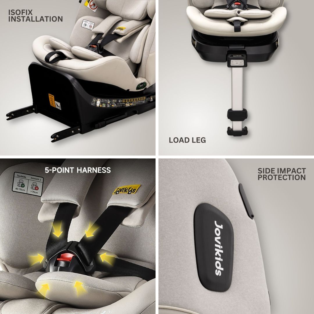 Jovikids Ranger 2 i-size 360 Car Seat - Milkstone