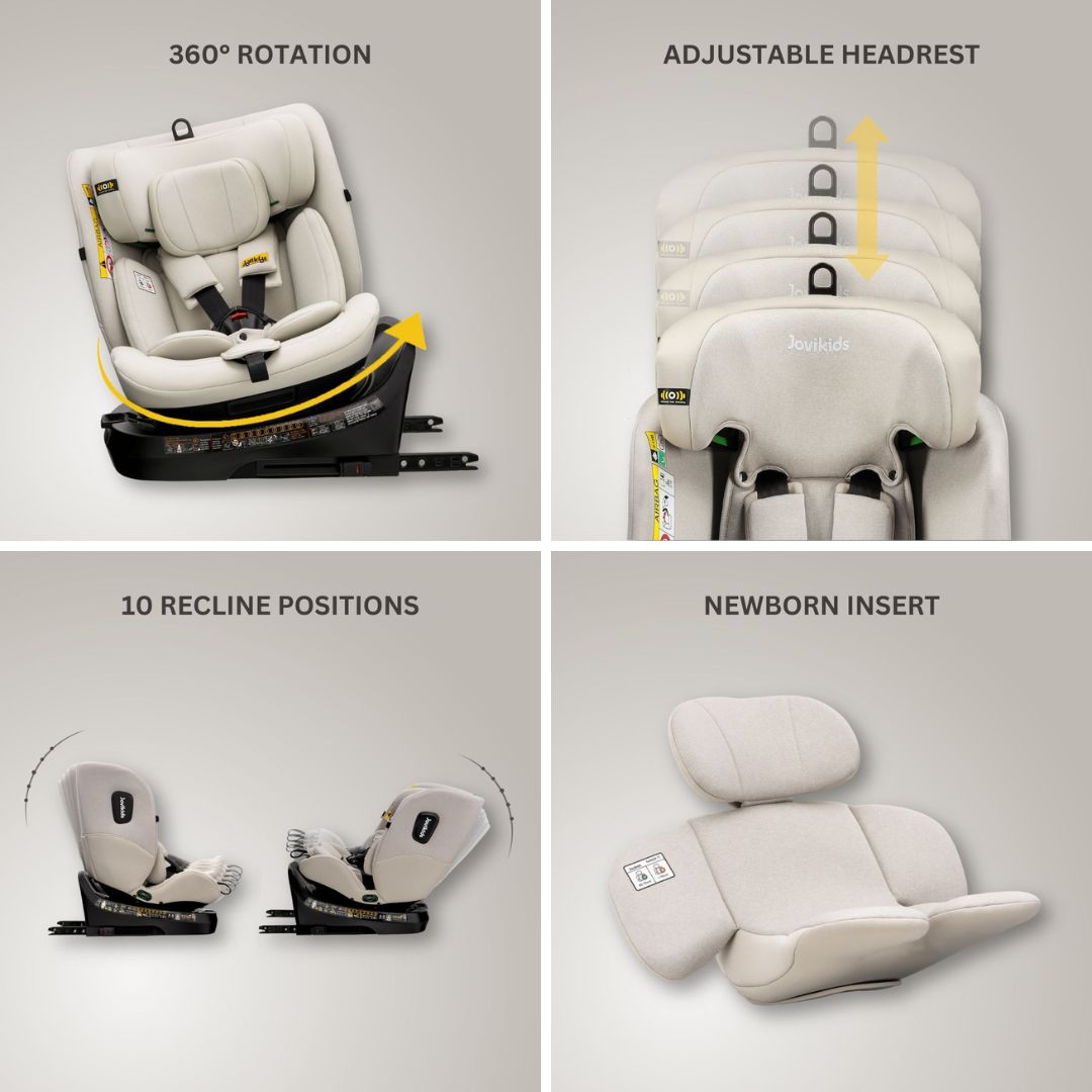 Jovikids Ranger TT 360 i-size Car Seat - Milkstone