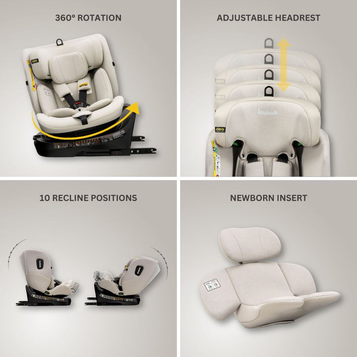 Jovikids Ranger TT 360 i-size Car Seat - Milkstone