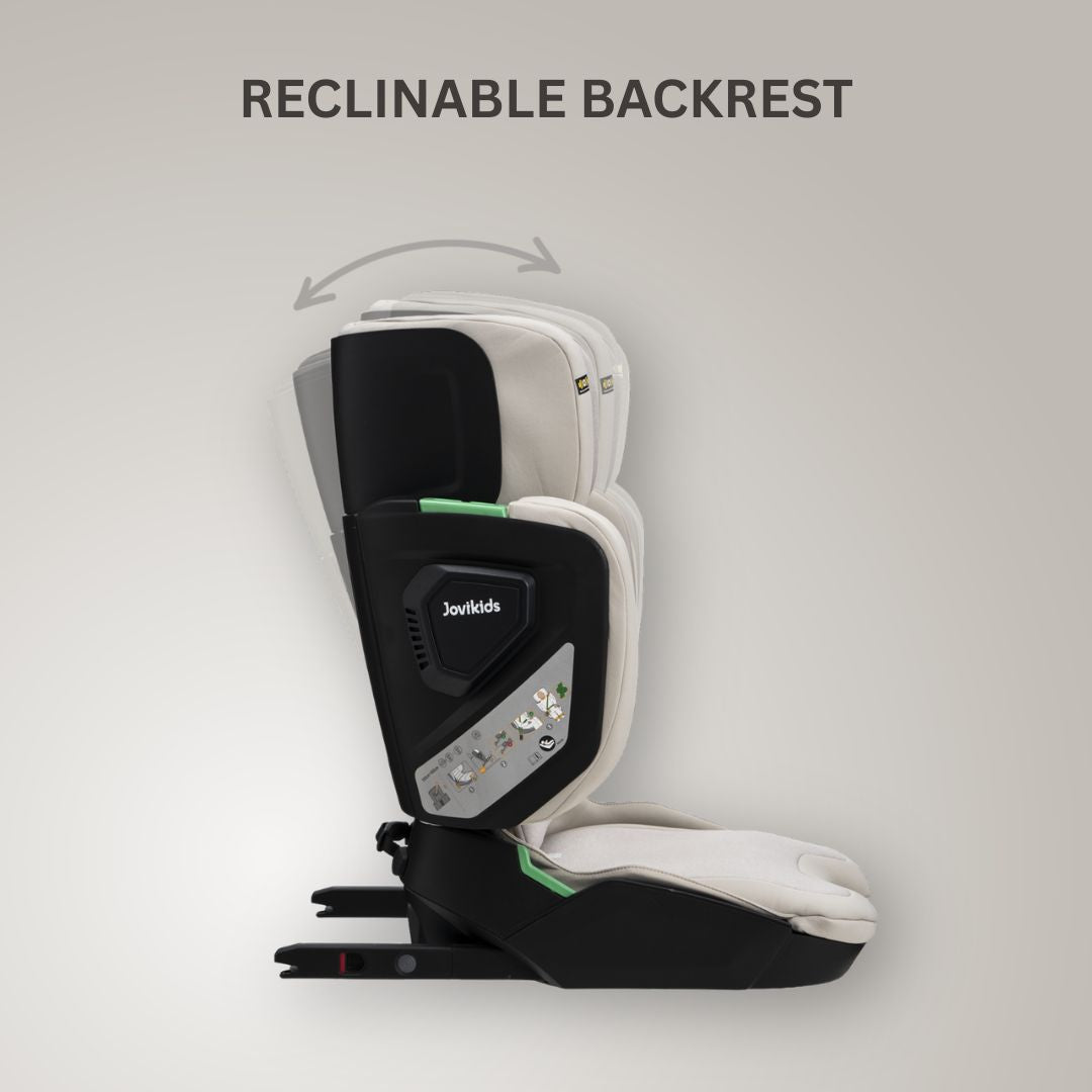 Jovikids Rober+ Folding Highback Booster Seat - Milkstone