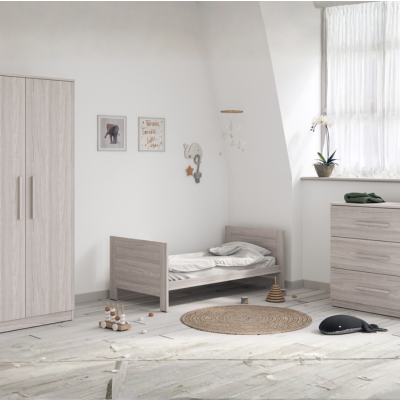 Little Acorns Amalfi Cot Bed - Grey Oak
