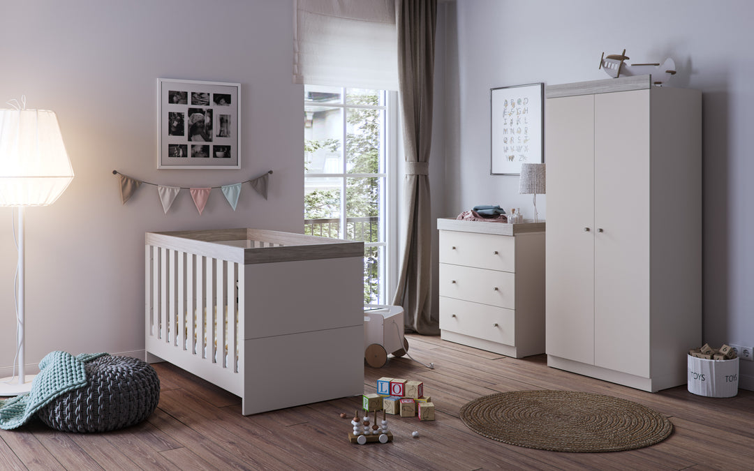 Little Acorns Burlington Cot Bed – Cashmere & Grey Ash