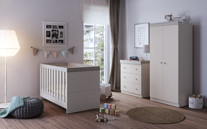 Little Acorns Burlington Cot Bed – Cashmere & Grey Ash