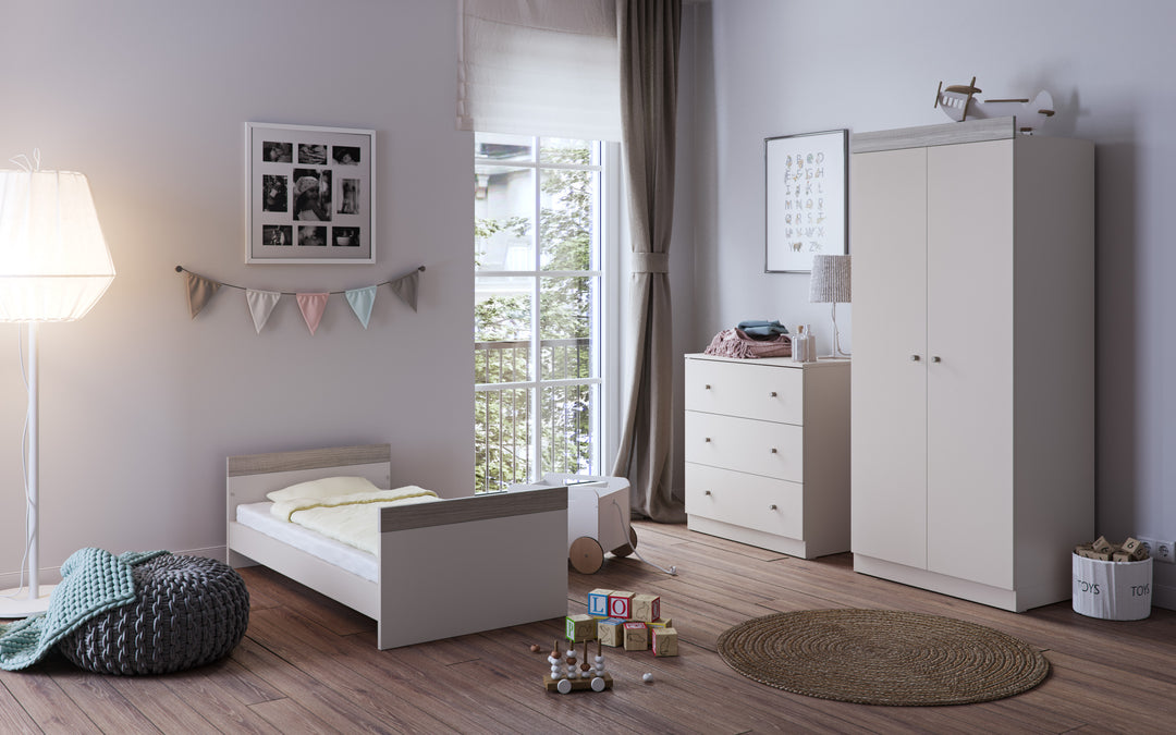 Little Acorns Burlington Cot Bed – Cashmere & Grey Ash