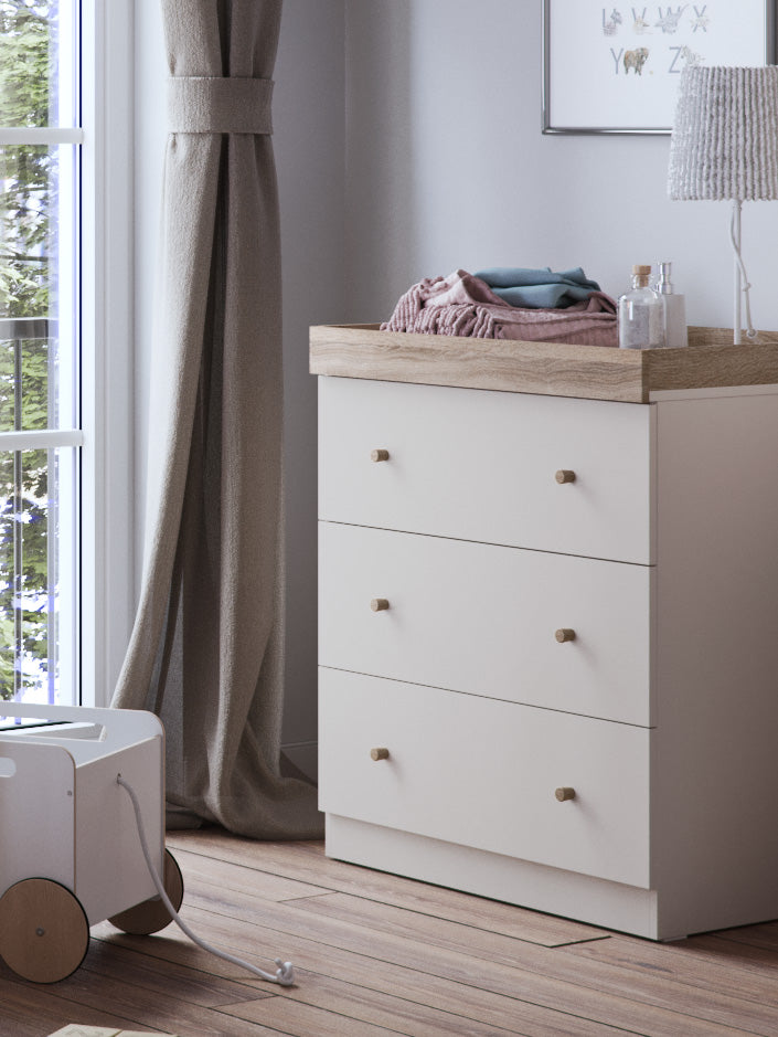 Little Acorns Burlington 2 Piece Nursery Set – Cashmere & Truffle Oak