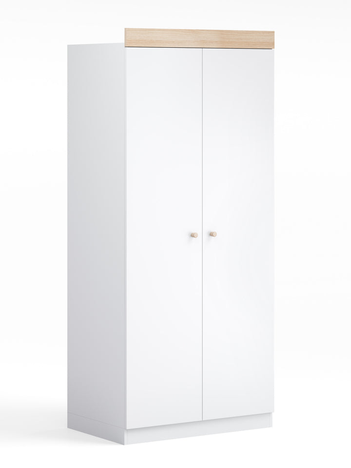 Little Acorns Burlington Wardrobe – White & Oak