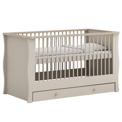 Little Acorns Celeste Cot Bed – Cashmere & Grey Ash