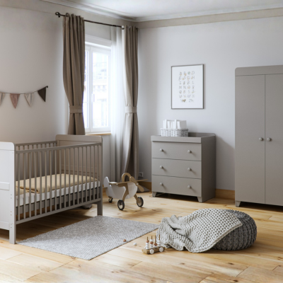 Little Acorns Classic 3 Piece Nursery Set – Grey