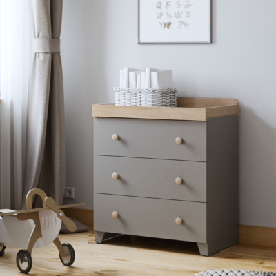 Little Acorns Classic 2 Piece Nursery Set – Grey & Oak