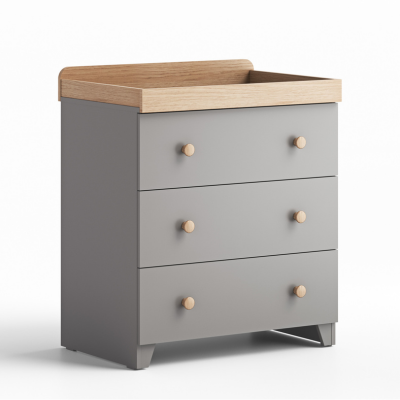 Little Acorns Classic 2 Piece Nursery Set – Grey & Oak