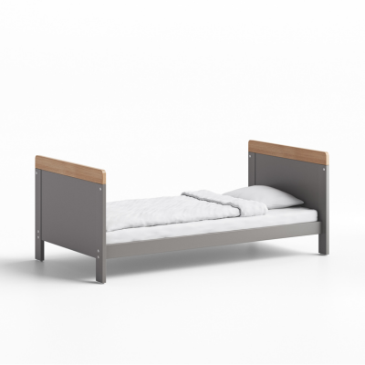 Little Acorns Classic Cot Bed - Grey & Oak