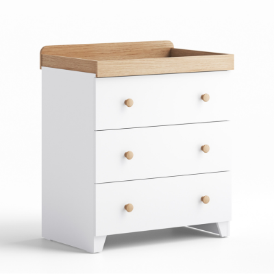 Little Acorns Classic 2 Piece Nursery Set – White & Oak