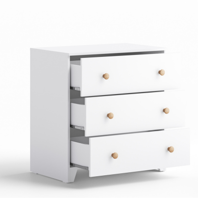 Little Acorns Classic 3 Piece Nursery Set – White & Oak