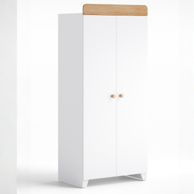 Little Acorns Classic Wardrobe – White & Oak