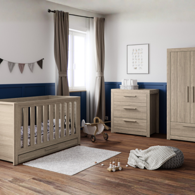 Little Acorns Ellesmere Cot Bed - Grey Ash