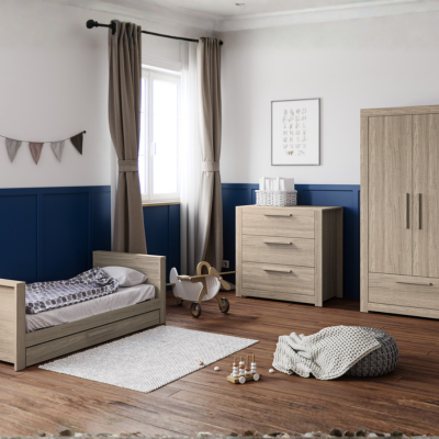 Little Acorns Ellesmere Cot Bed - Grey Ash