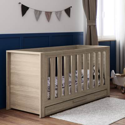 Little Acorns Ellesmere Cot Bed - Grey Ash
